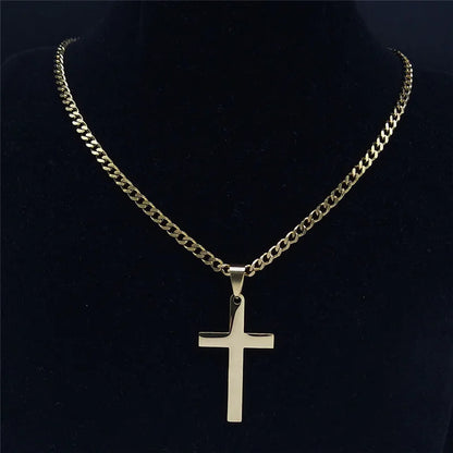 Gold Cross Chain Necklace