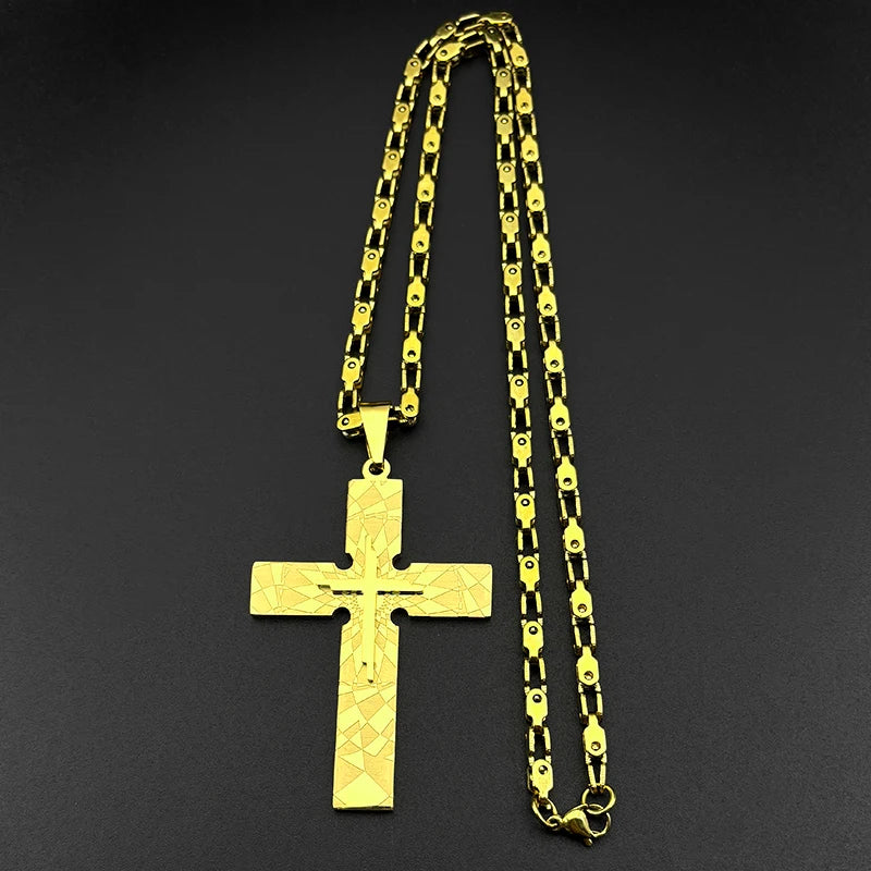 Big Jesus Cross Necklace