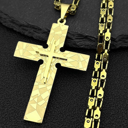 Big Jesus Cross Necklace