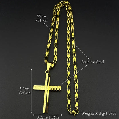 Wooden Cross Style Necklace